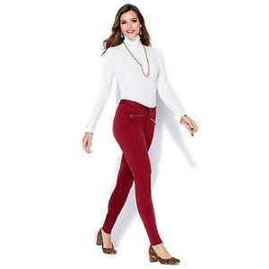 IMAN GC Ponte Ankle Sangria Red 14 Slimming